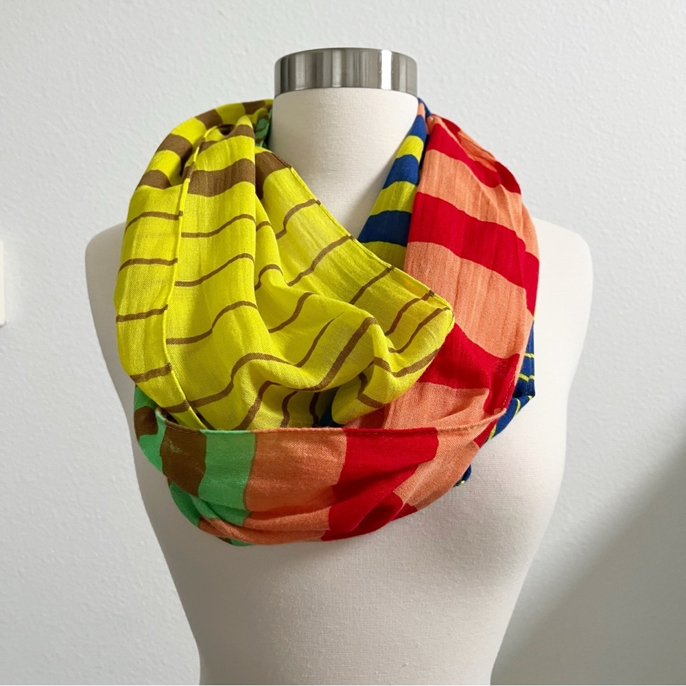 MADEWELL Multicolor Colorblock Circle Infinity Scarf
